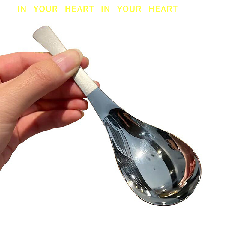 Gold Cutlery Flatware - ملاعق شوربة من الفولاذ المقاوم للصدأ،