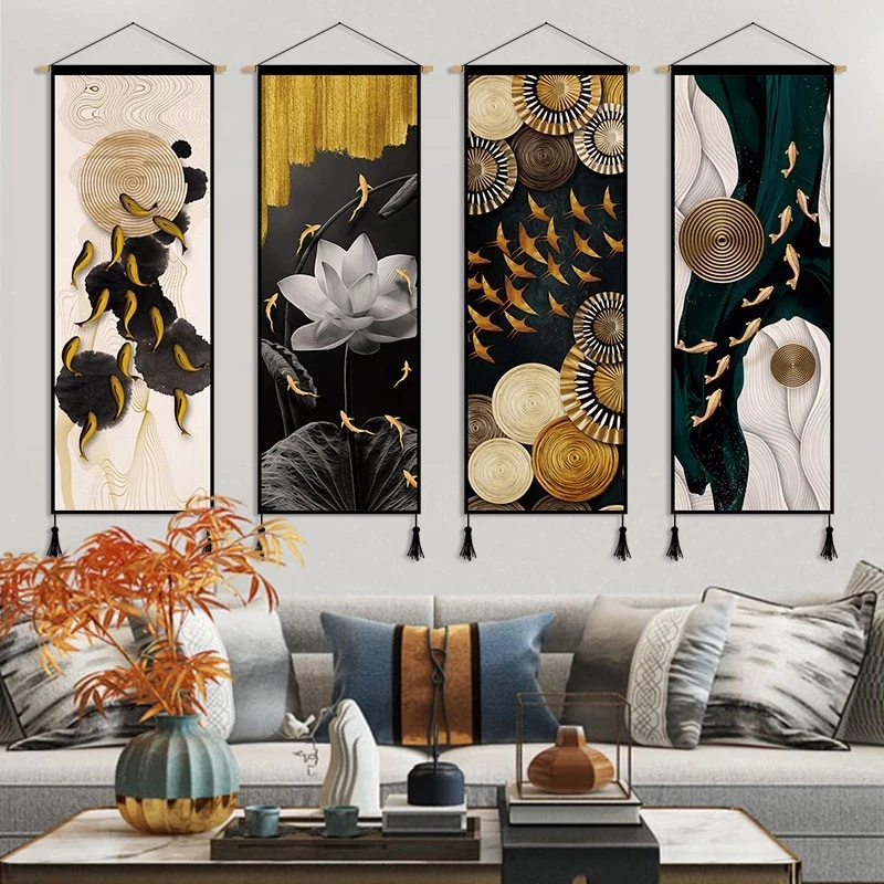 Luxury Lifestyle Picture - المنزل مكتب الأسماك فنغ شوي قماش