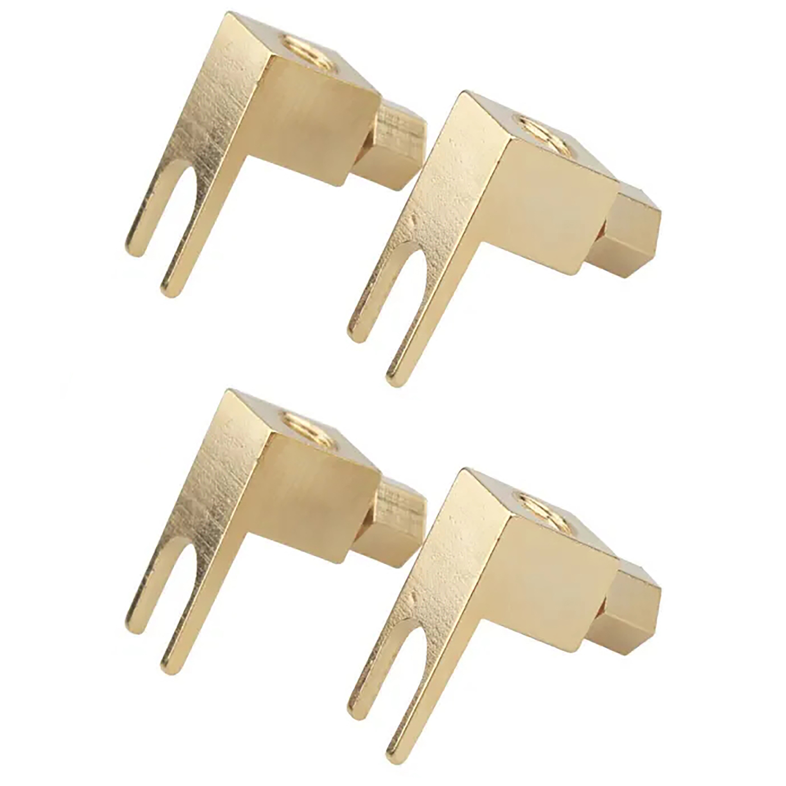 Gold Cutlery Flatware - 4 قطع موصلات صوتية على شكل