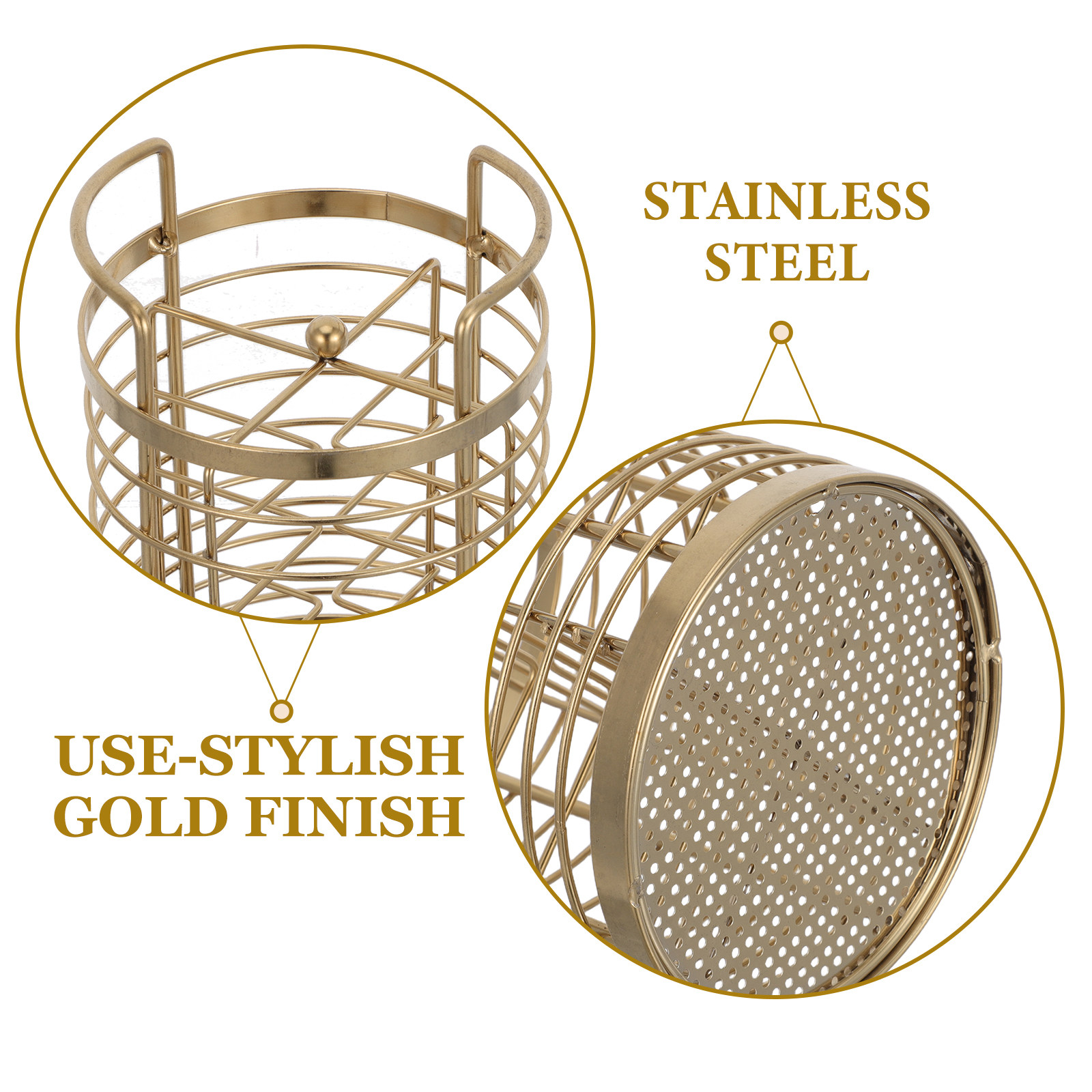 حامل أدوات المطبخ الدوّار من ا - مراجعة Gold Cutlery Flatware وسعره