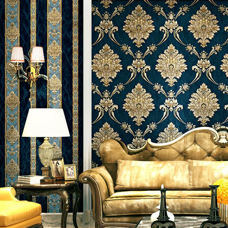 ورق جدران أزرق بنمط دمشقي ثلاث - مراجعة Luxury Lifestyle Wallpaper وسعره