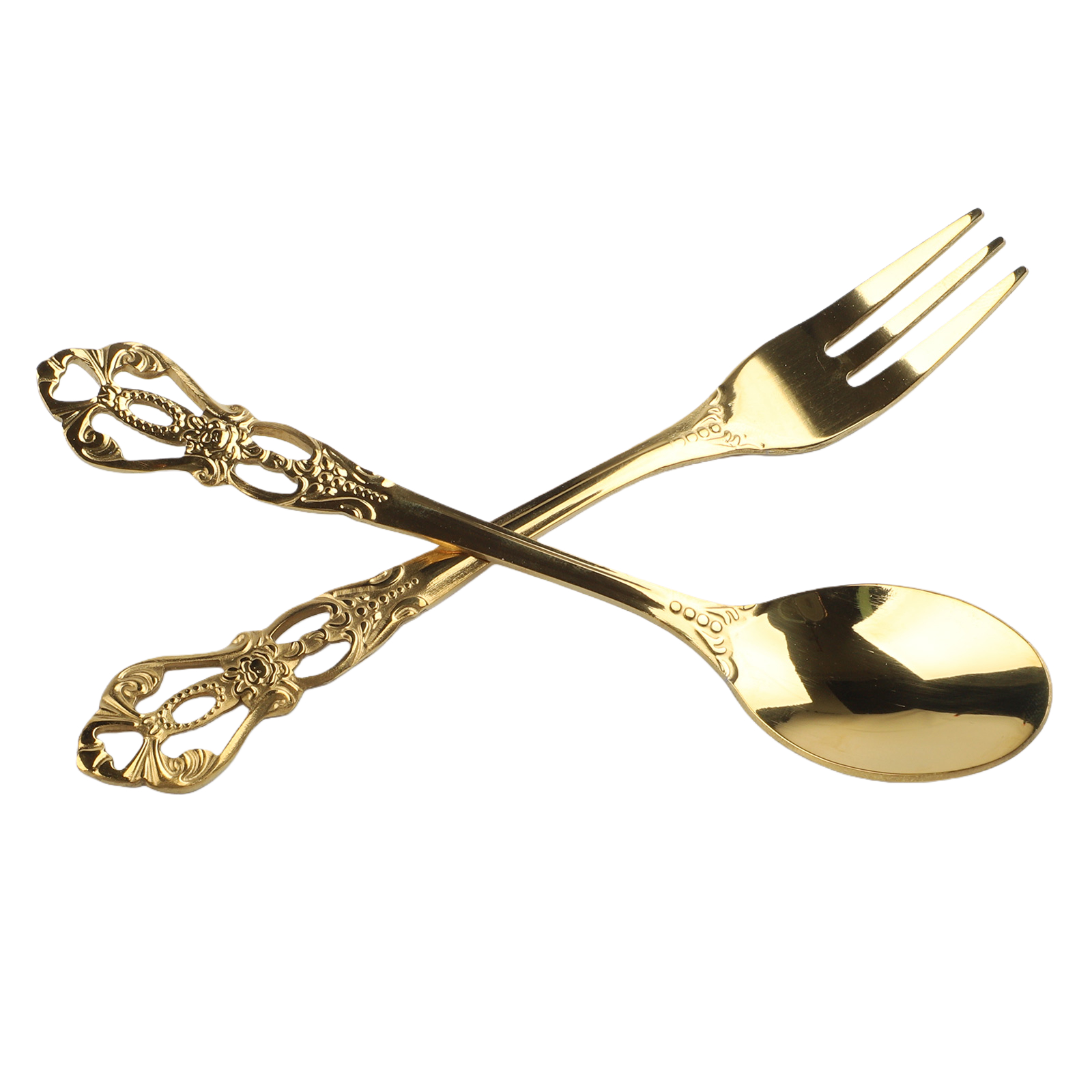 زوج واحد من أدوات المائدة الذه - مراجعة Gold Cutlery Flatware وسعره