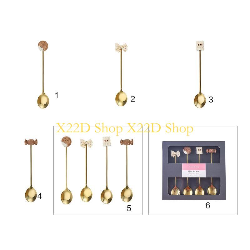ملعقة حلوى مقاومة للصدأ X22D م - مراجعة Gold Cutlery Flatware وسعره