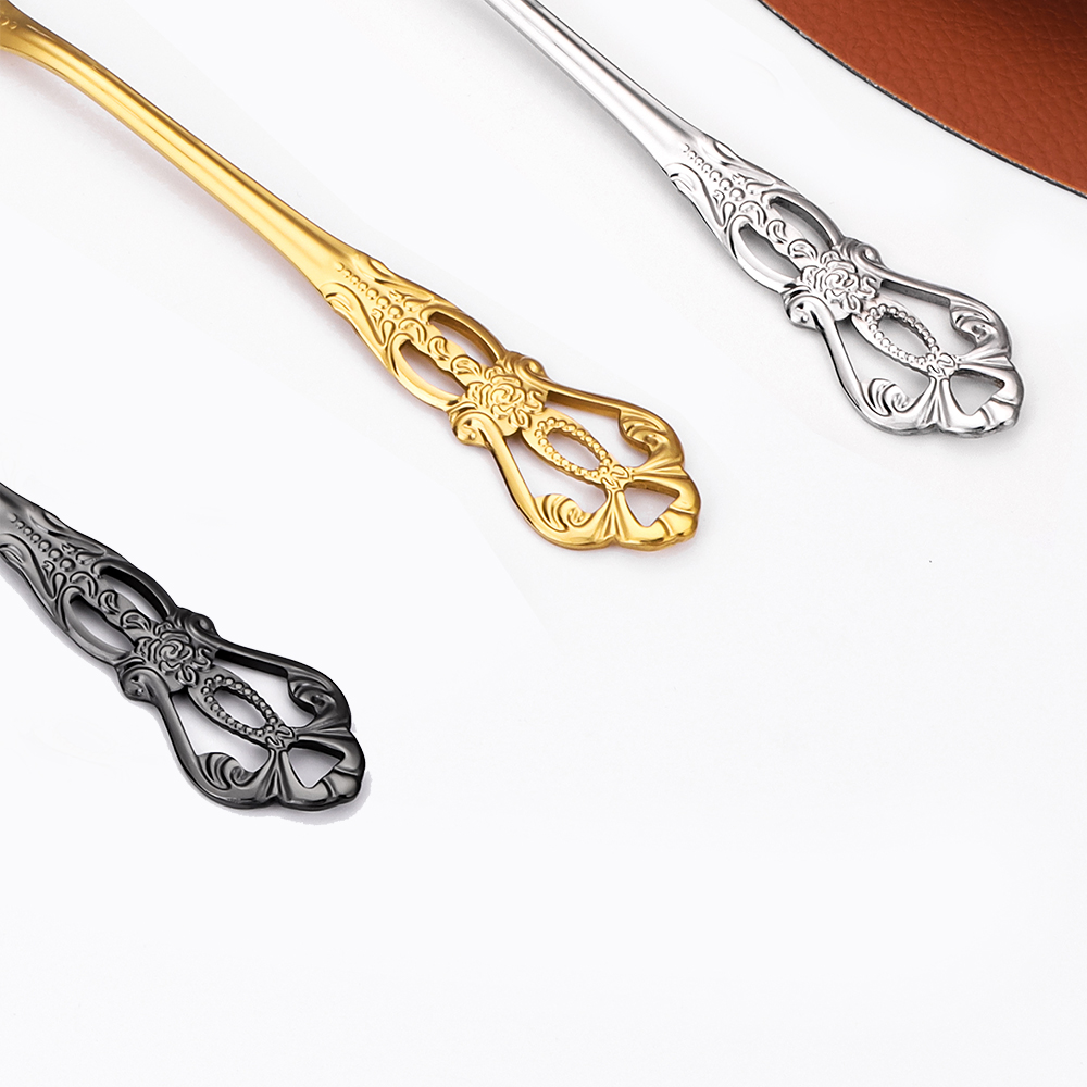 ملاعق حلوى ذهبية ، أدوات مائدة - مراجعة Gold Cutlery Flatware وسعره