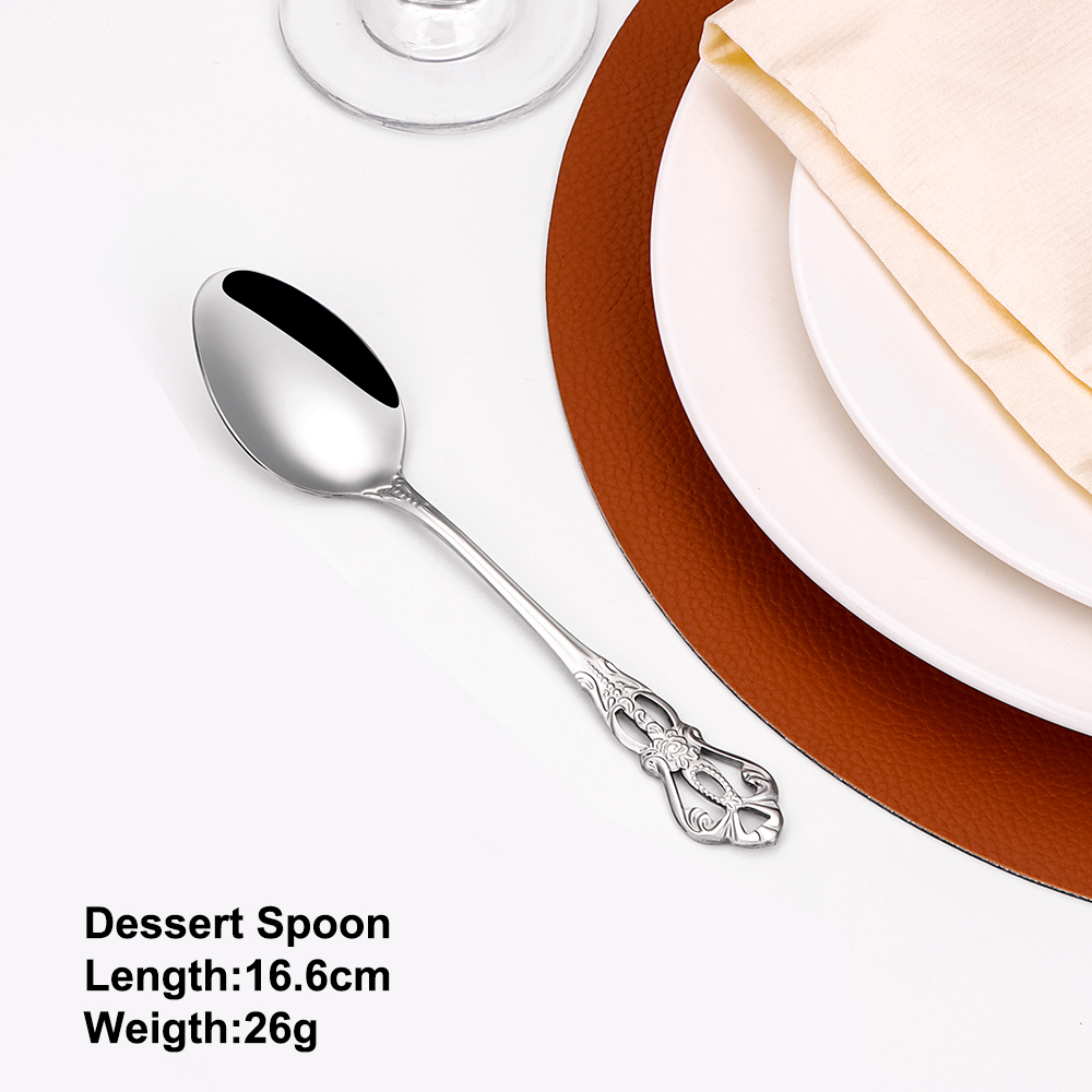 ملاعق حلوى ذهبية ، أدوات مائدة - مراجعة Gold Cutlery Flatware وسعره